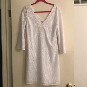 Lilly Pulitzer white mini dress size L